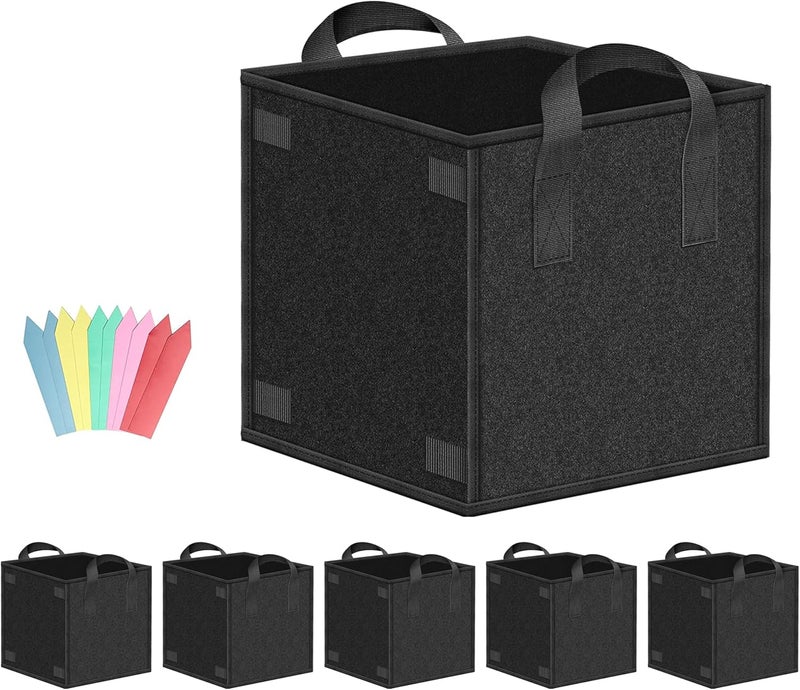 YSSOA 5-Pack 3 Gallon Grow Bags Heavy Duty Thickened Nonwoven Aeration Fabric Pots with Handles, Cloth Pots for Plants, Vegetable, Flower, Tomato Potato - Image 1